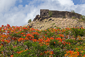 Fort over looking Rodney Bay, Saint Lucia.